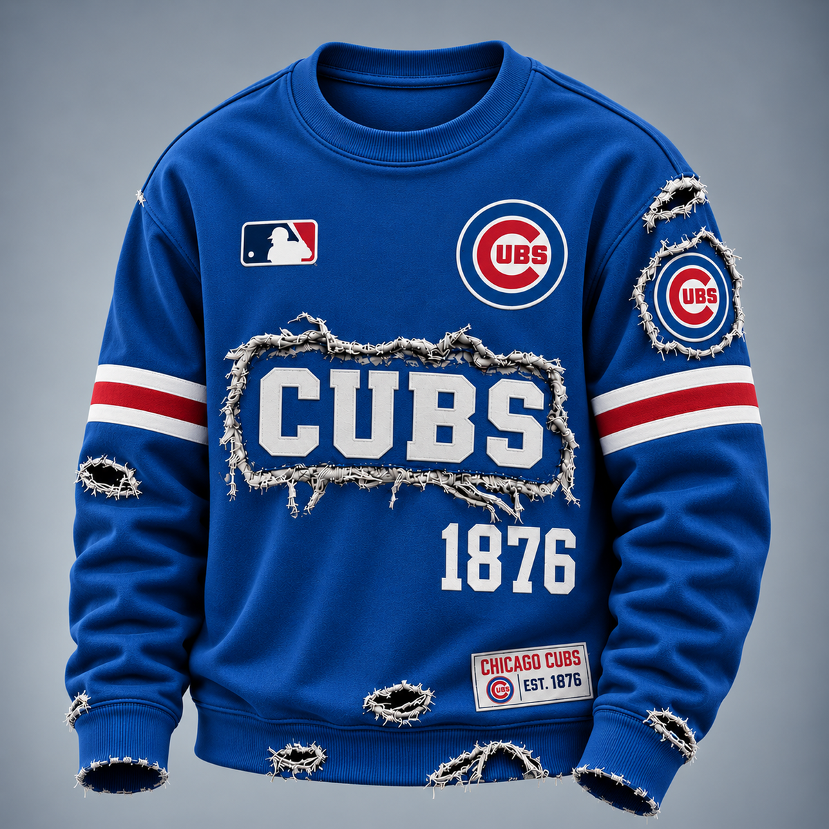 CHC x MLB Distressed Premium SweatShirt