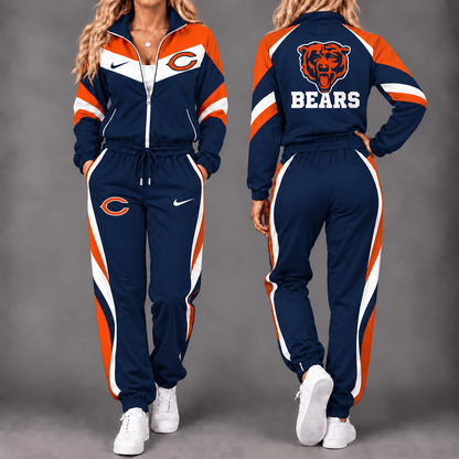 CHI x NFL Team Pride Waterproof Windbreaker Zip-Up Tracksuit Set