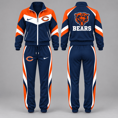 CHI x NFL Team Pride Waterproof Windbreaker Zip-Up Tracksuit Set
