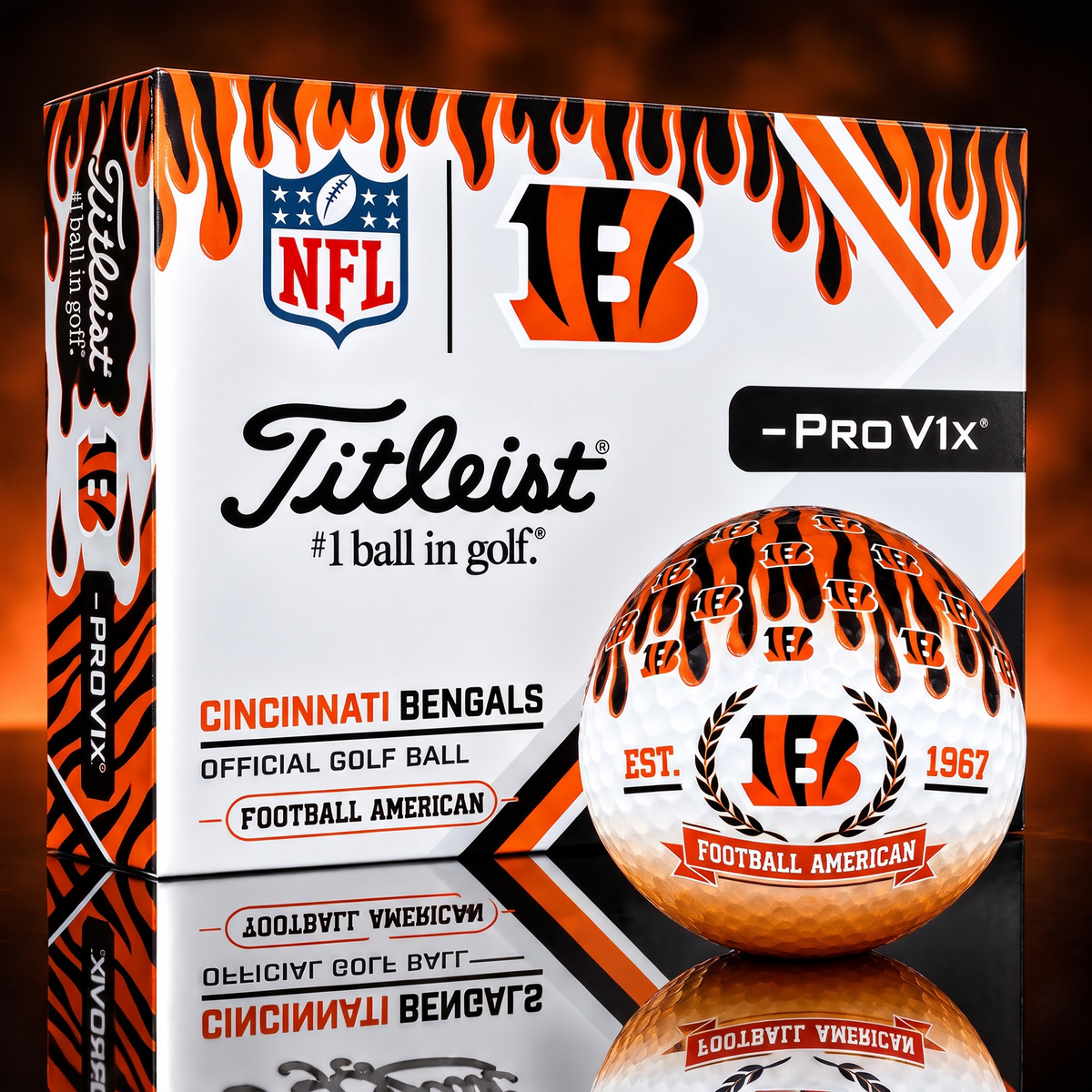 CIN X 1-of-1 Custom NFL Drip Style Golf Balls Gift For Golfer