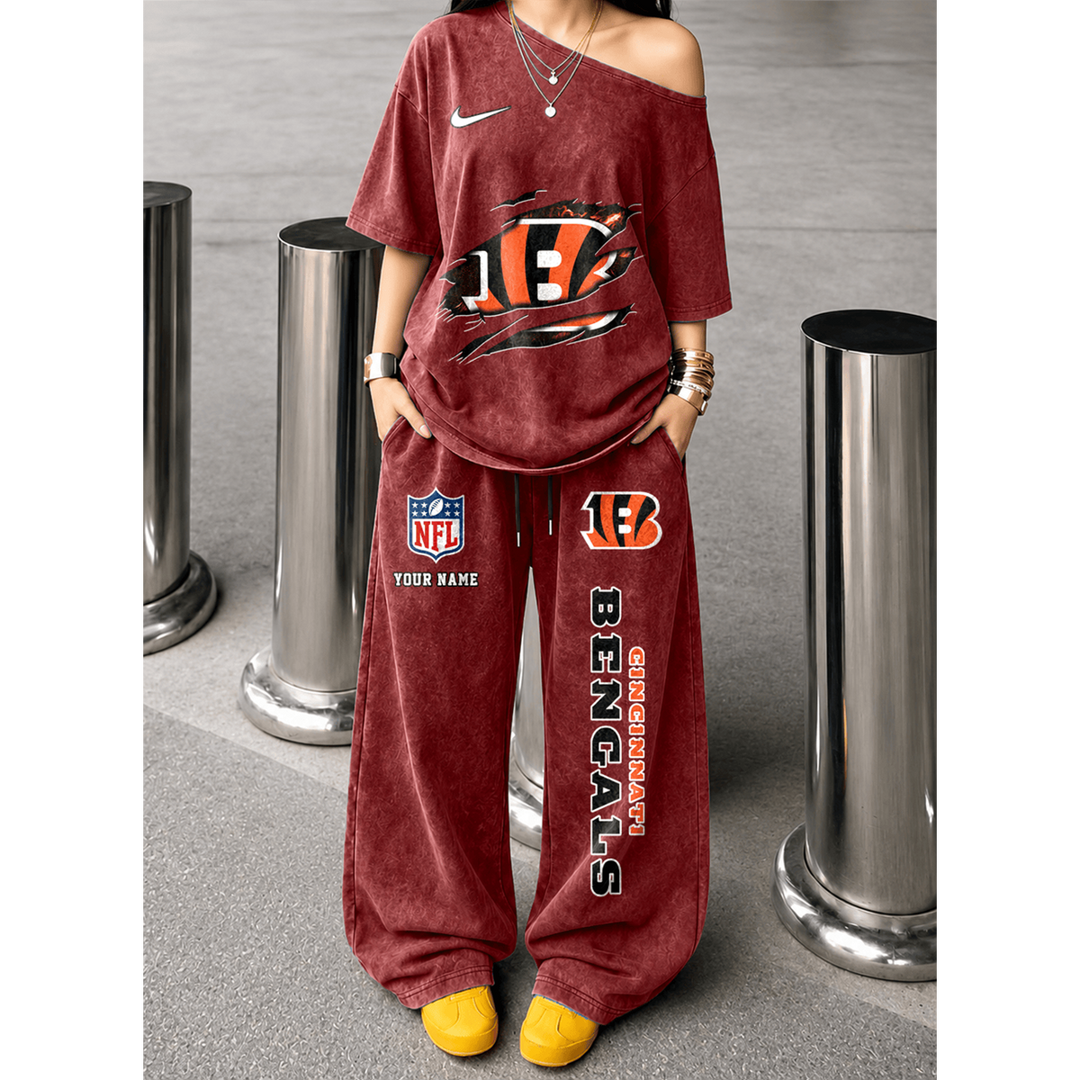 CIN x NFL Relaxed Fit Two Piece Sportswear Set
