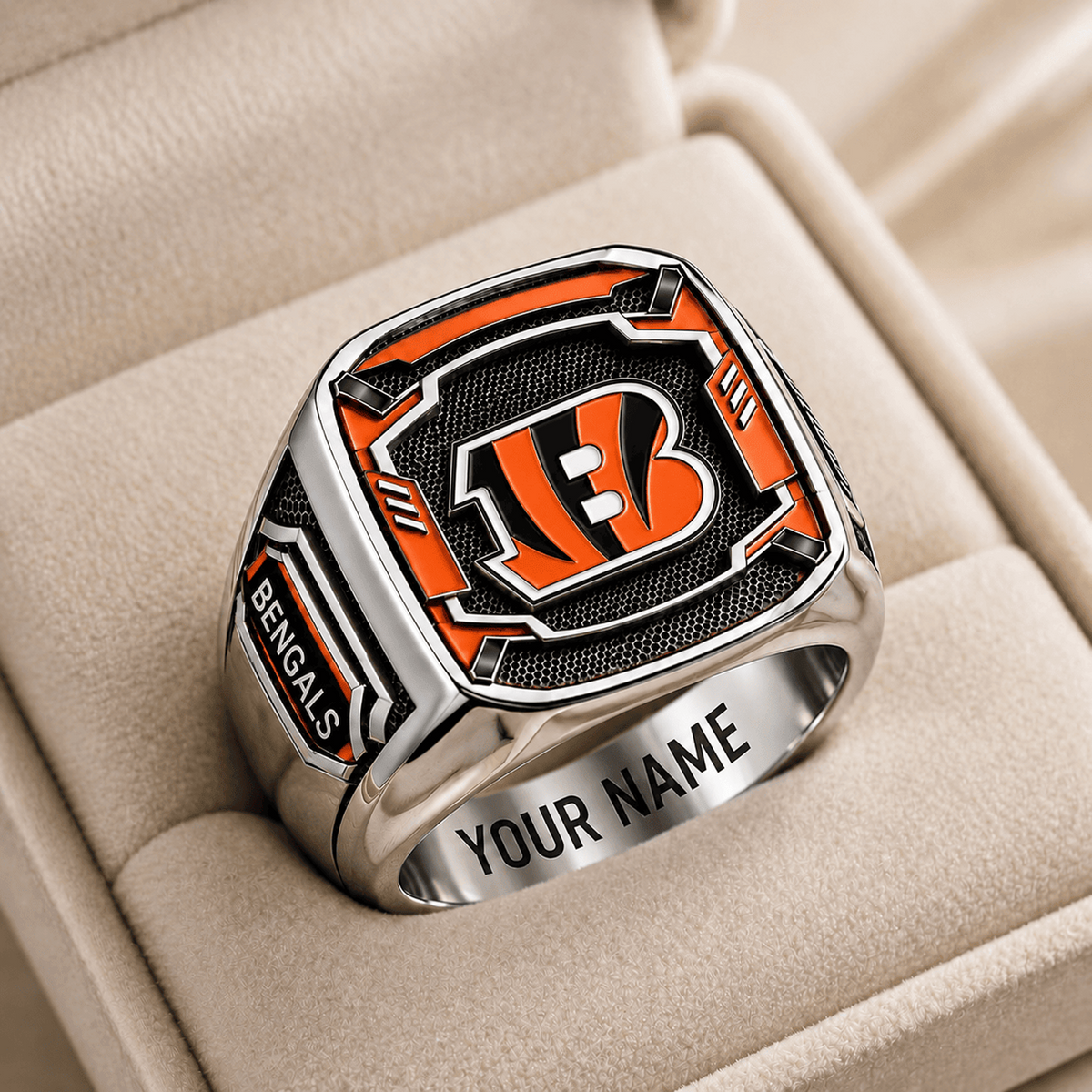 CIN x NFL Special Ring Custom Any Name Gift For Fan Love
