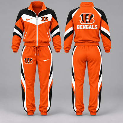 CIN x NFL Team Pride Waterproof Windbreaker Zip-Up Tracksuit Set