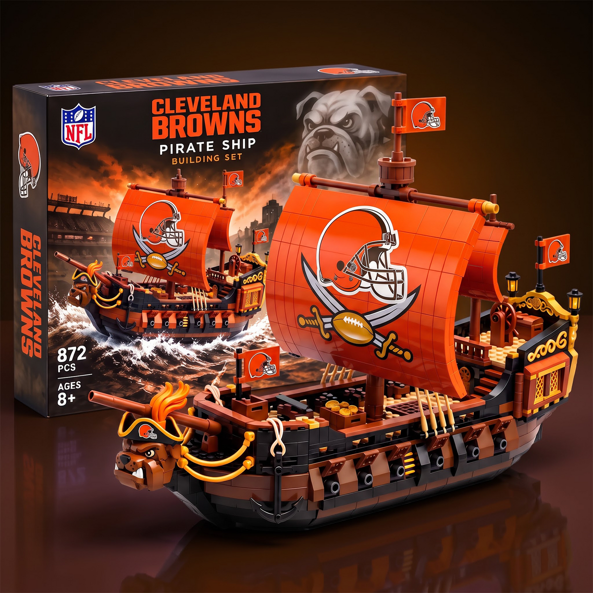 CLE x NFL 50th Anniversary Pirate Ship Building Set