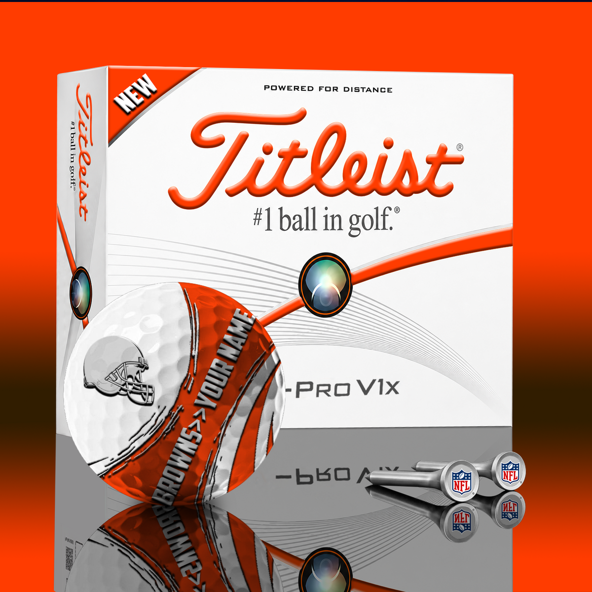CLE x NFL PERSONALIZED GOLF BALL LIMITED EDITION