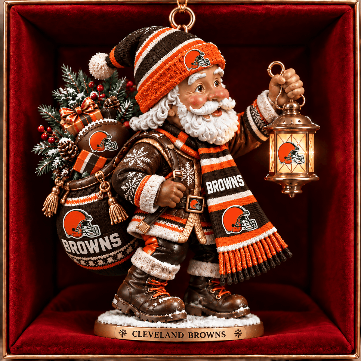 CLE x NFL Santa Claus Ornament Chrismas For Fan