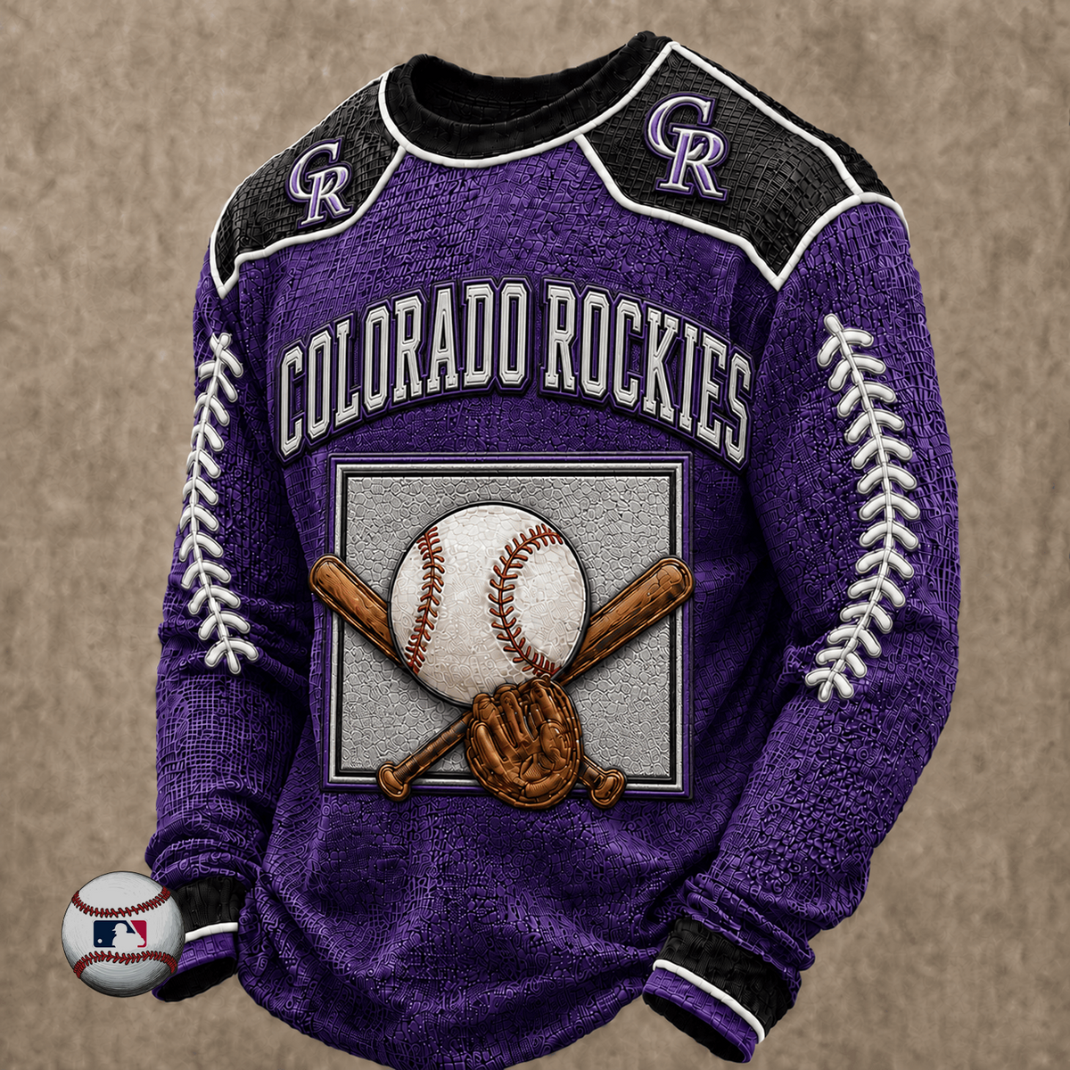 COL x MLB Baseball Team Embroidered Crewneck Sweatshirt
