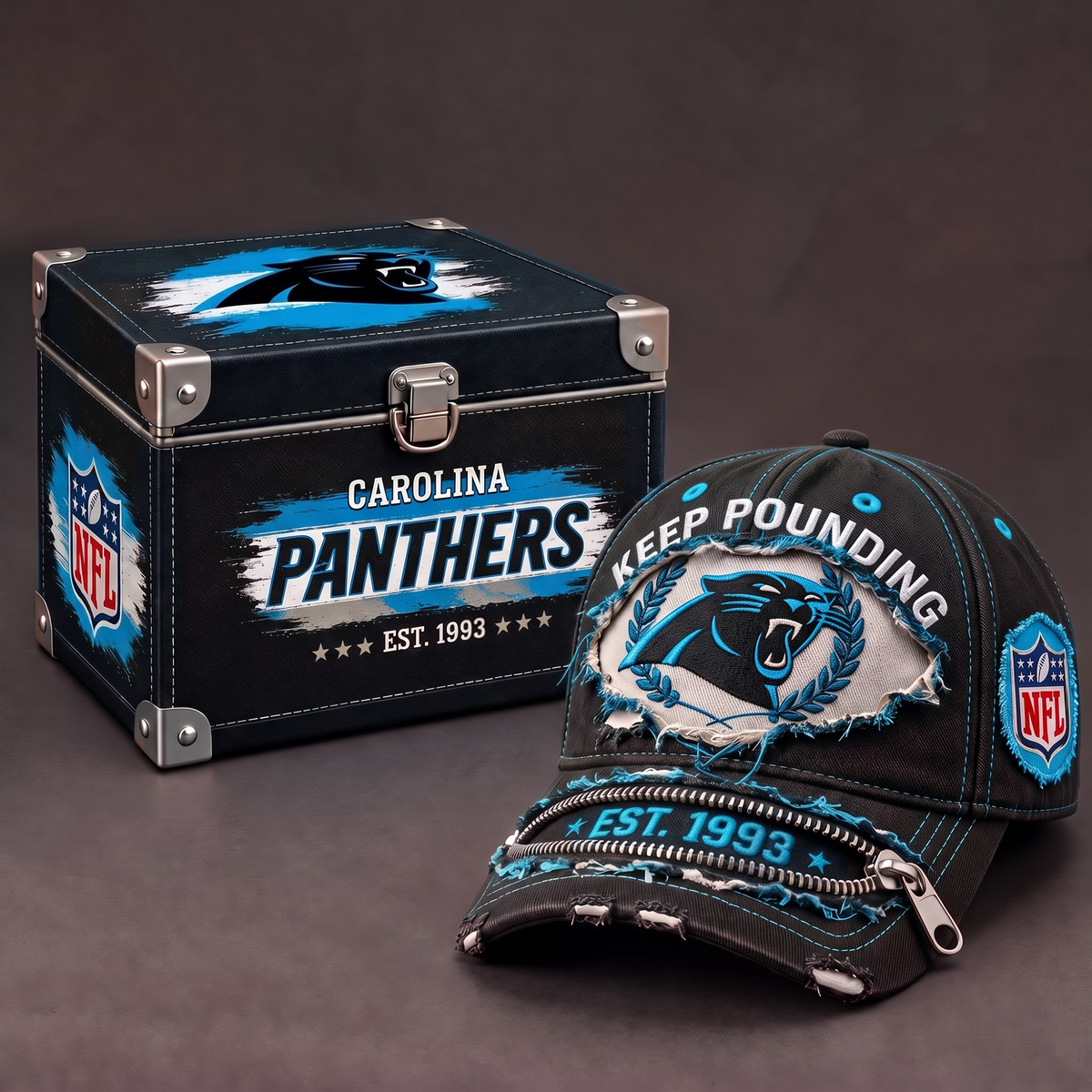 CP x 1-of-1 NFL Distressed Zipper Cap With Gift Box