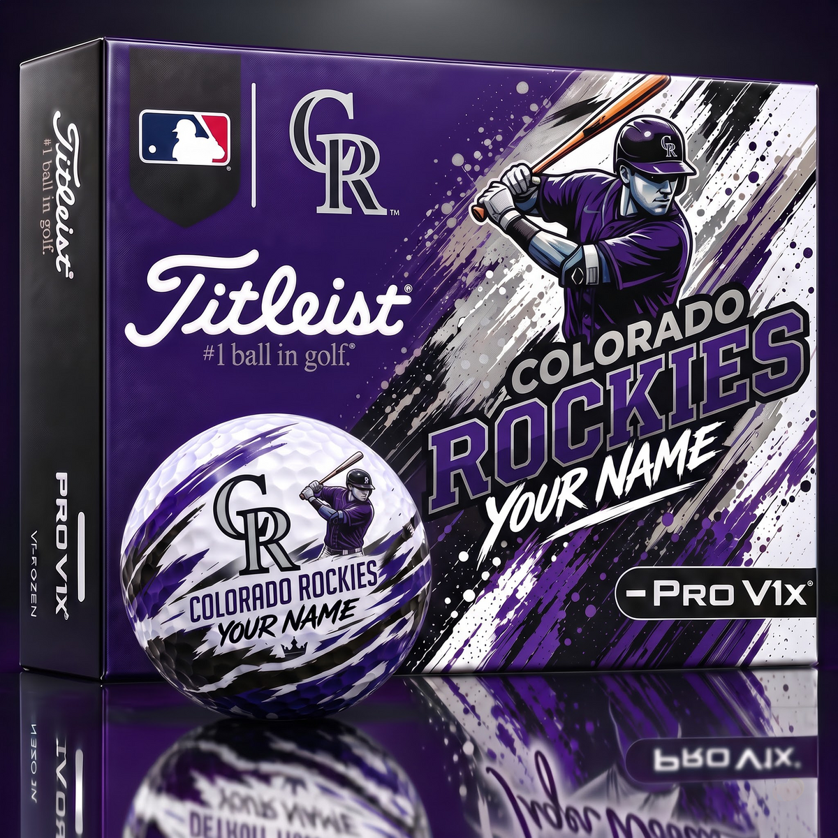 CR x Personalized MLB Titleist Pro V1x MLB Golf Balls