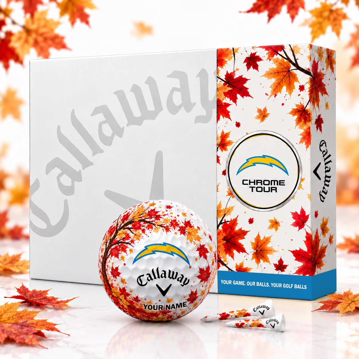 Callaway X Premium NFL LAC FALL EDITION PERSONALIZED GOLF BALL â€“ LIMITED EDITION  V2