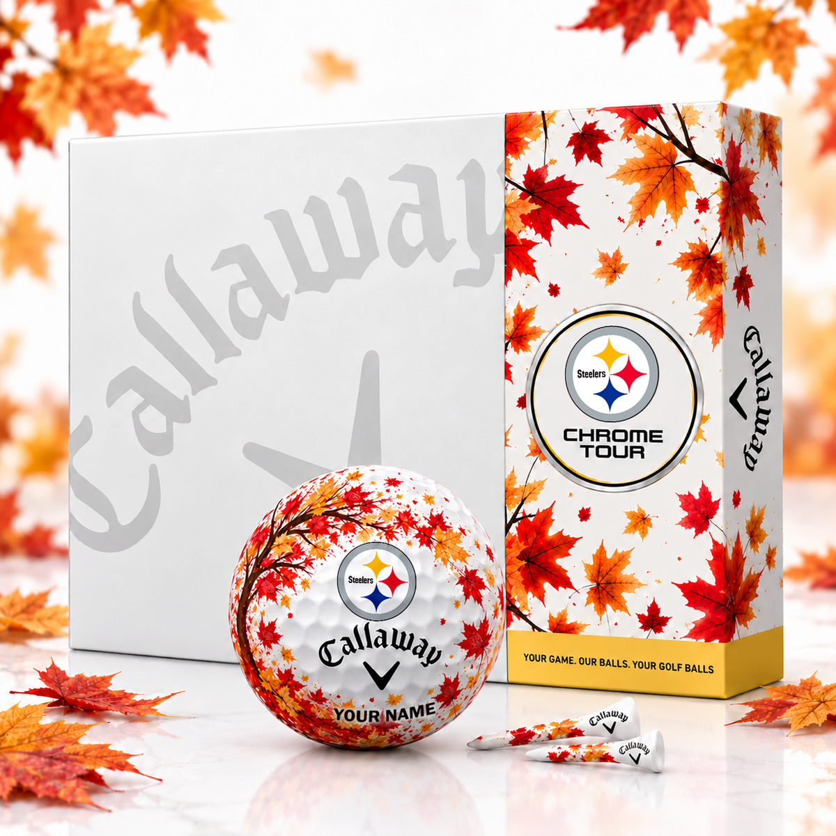 Callaway X Premium NFL PIT FALL EDITION PERSONALIZED GOLF BALL â€“ LIMITED EDITION  V2