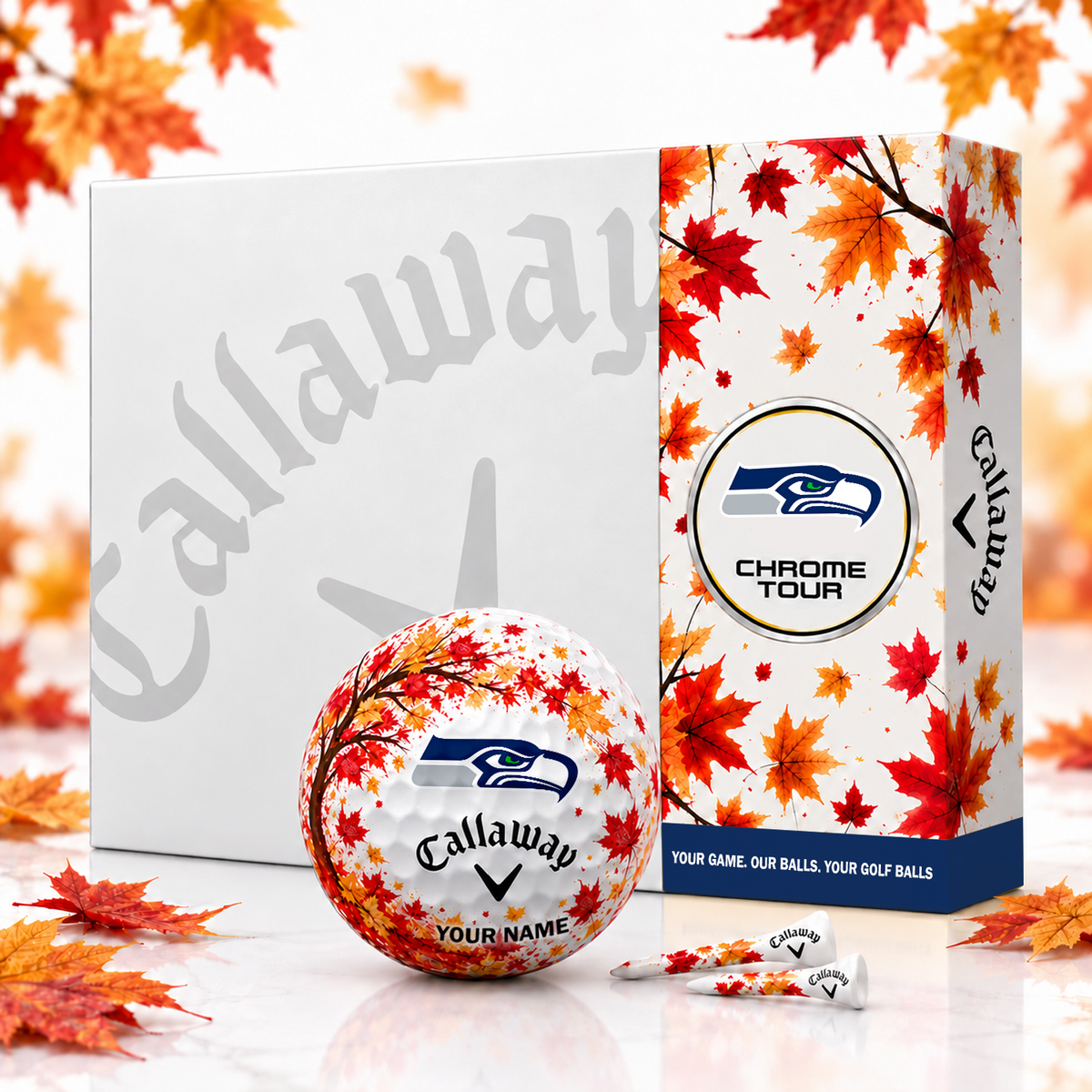 Callaway X Premium NFL SEA FALL EDITION PERSONALIZED GOLF BALL â€“ LIMITED EDITION  V2