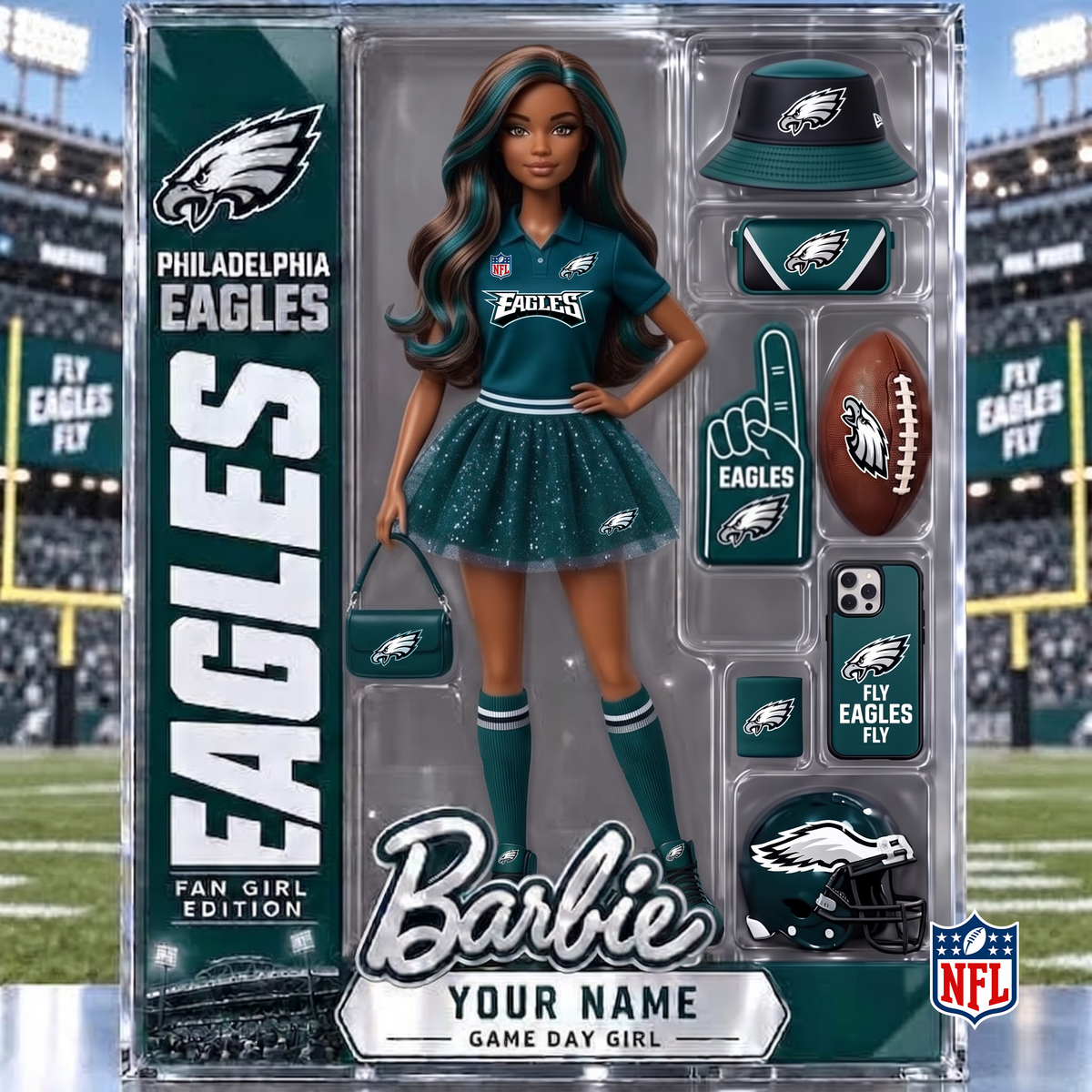 DAL 2 x NFL Barbie Limited Acrylic Block Plaque