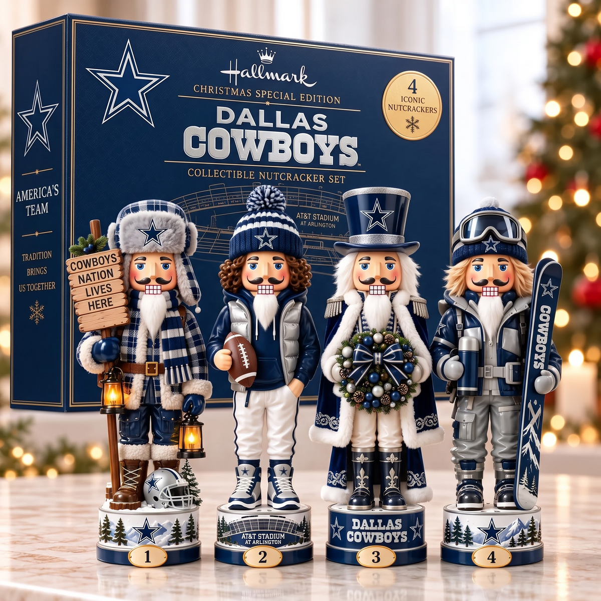 DAL X Premium NFL Christmas Nutcracker Collector Set