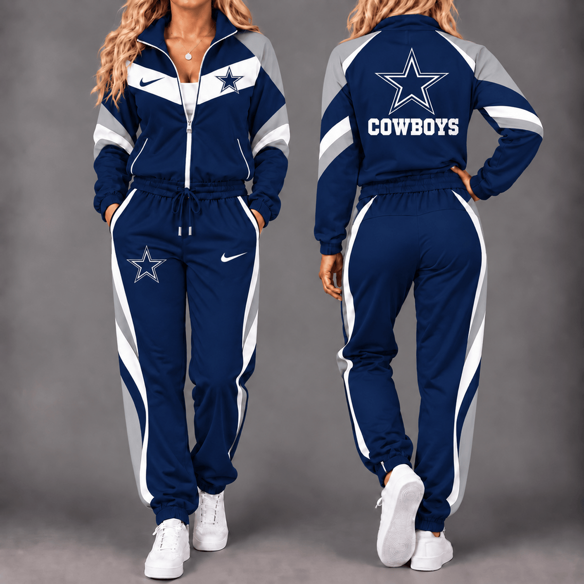 DAL x NFL Team Pride Waterproof Windbreaker Zip-Up Tracksuit Set