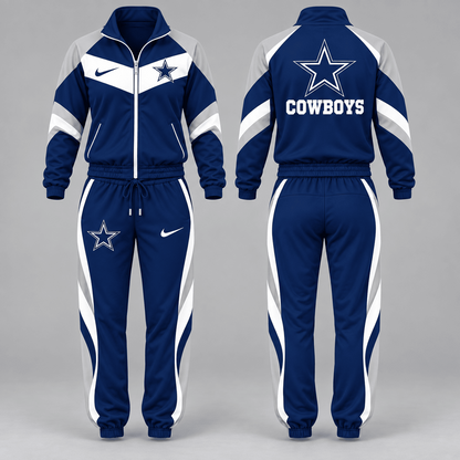 DAL x NFL Team Pride Waterproof Windbreaker Zip-Up Tracksuit Set
