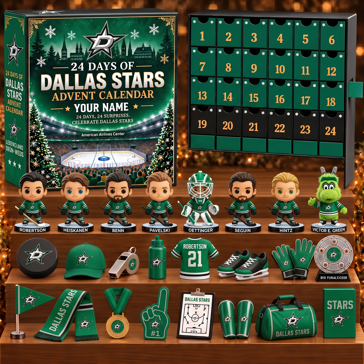 DAL x NHL Game Day Premium Personalized 24 Days Of Advent Calendar
