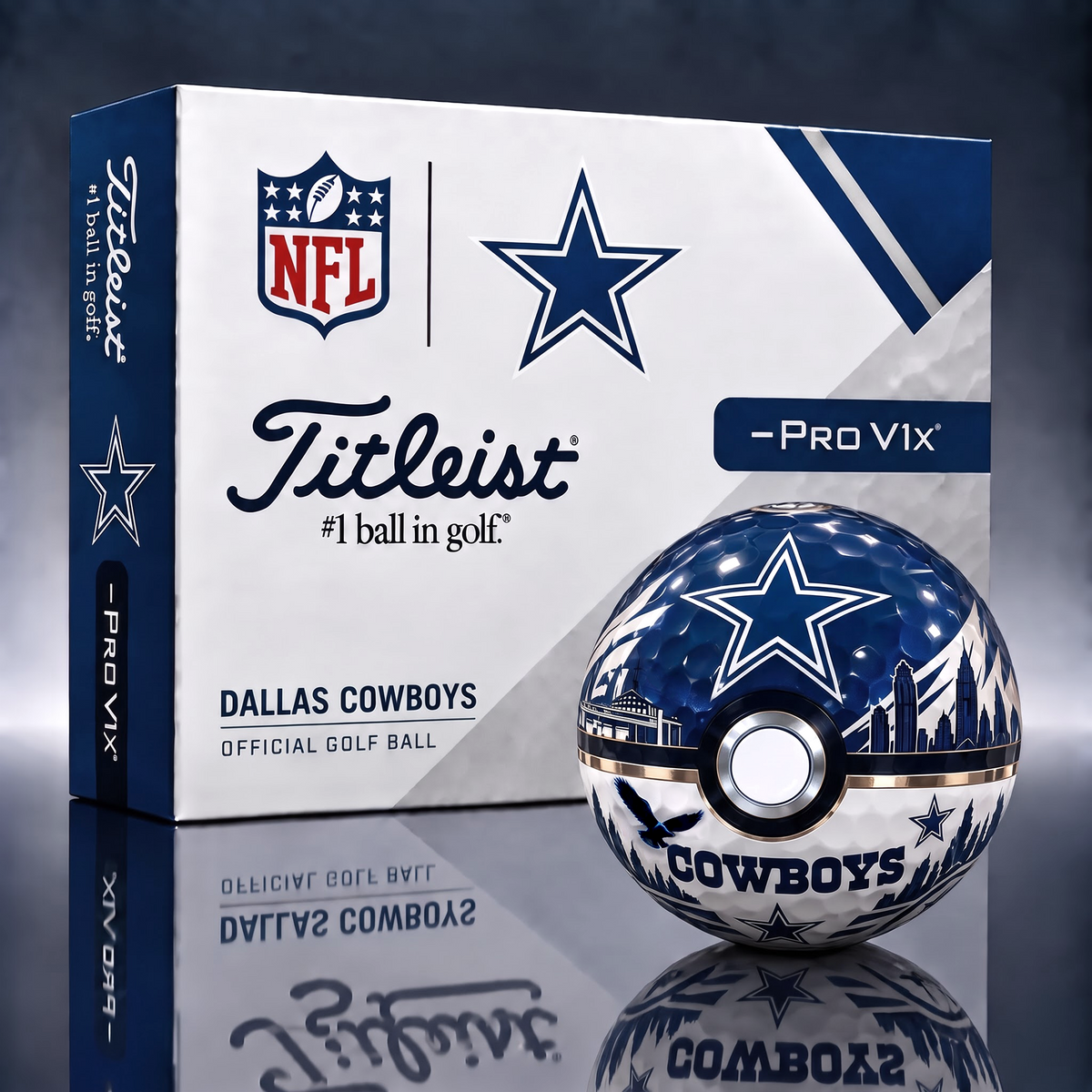DC x 1-of-1 NFL Pokeball Titleist Pro V1x Golf Balls