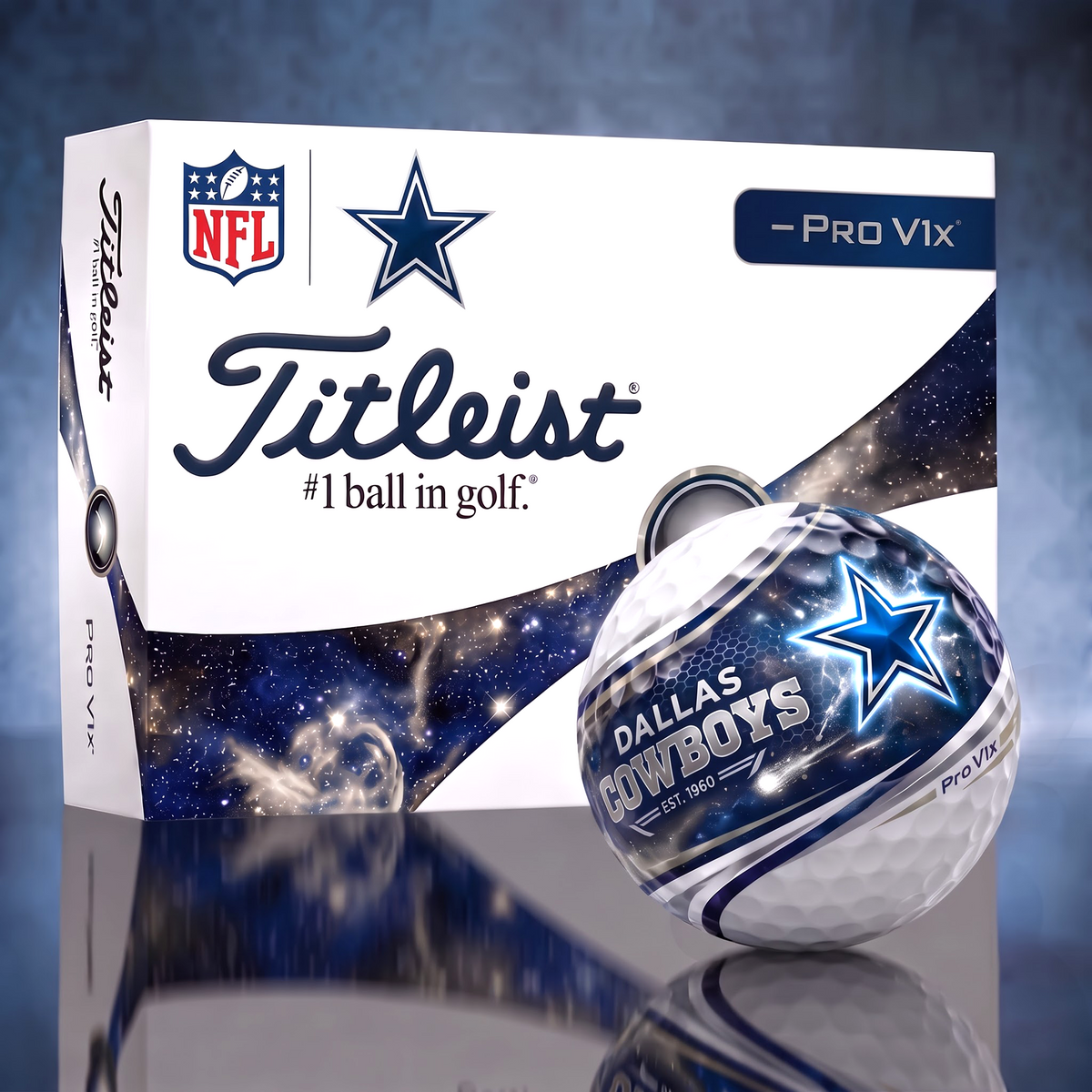 DC x Custom 1-of-1 NFL Team Galaxy Titleist Golf Balls Set