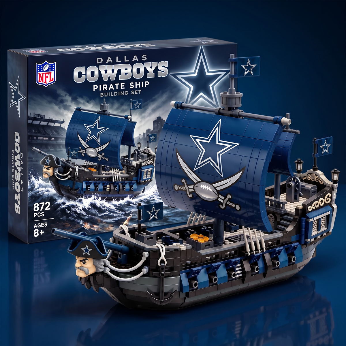 DC x NFL 50th Anniversary Pirate Ship Building Set