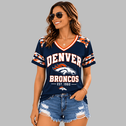 DEN Premium NFL All-American Camo V-neck