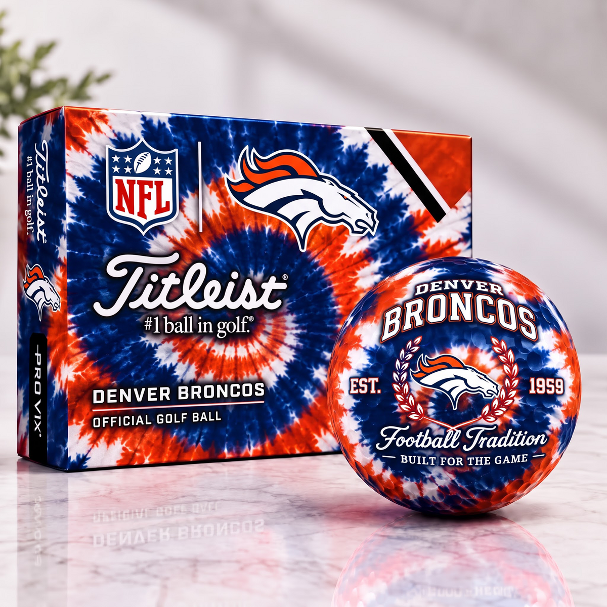 DEN X Tradition Tie Dye Golf Ball