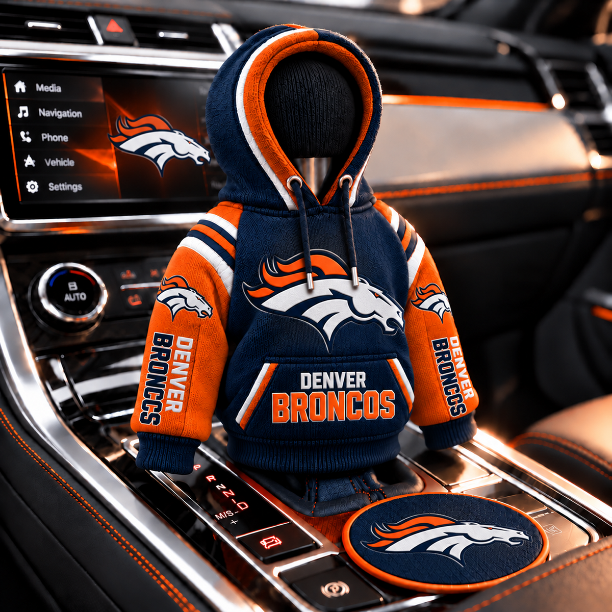 DEN x NFL Personalized Name Shift Knob Hoodie