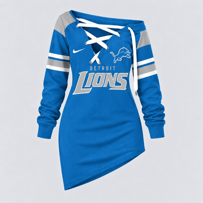 DET x NFL Game Day Spirit Lace-Up Sweatshirt