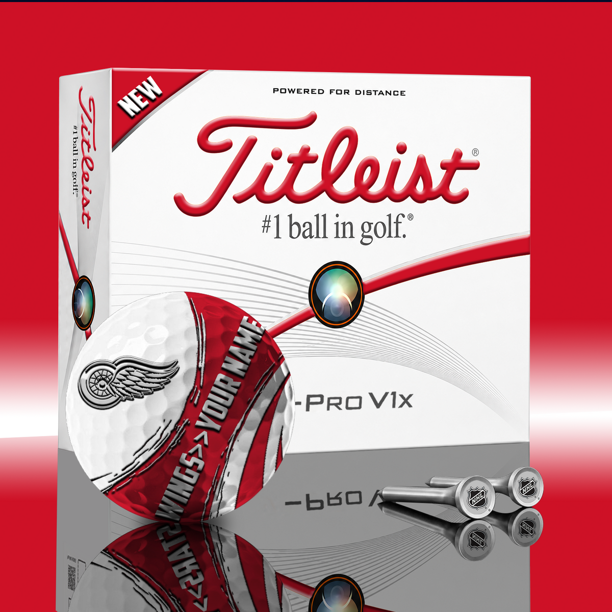 DET x NHL PERSONALIZED GOLF BALL LIMITED EDITION