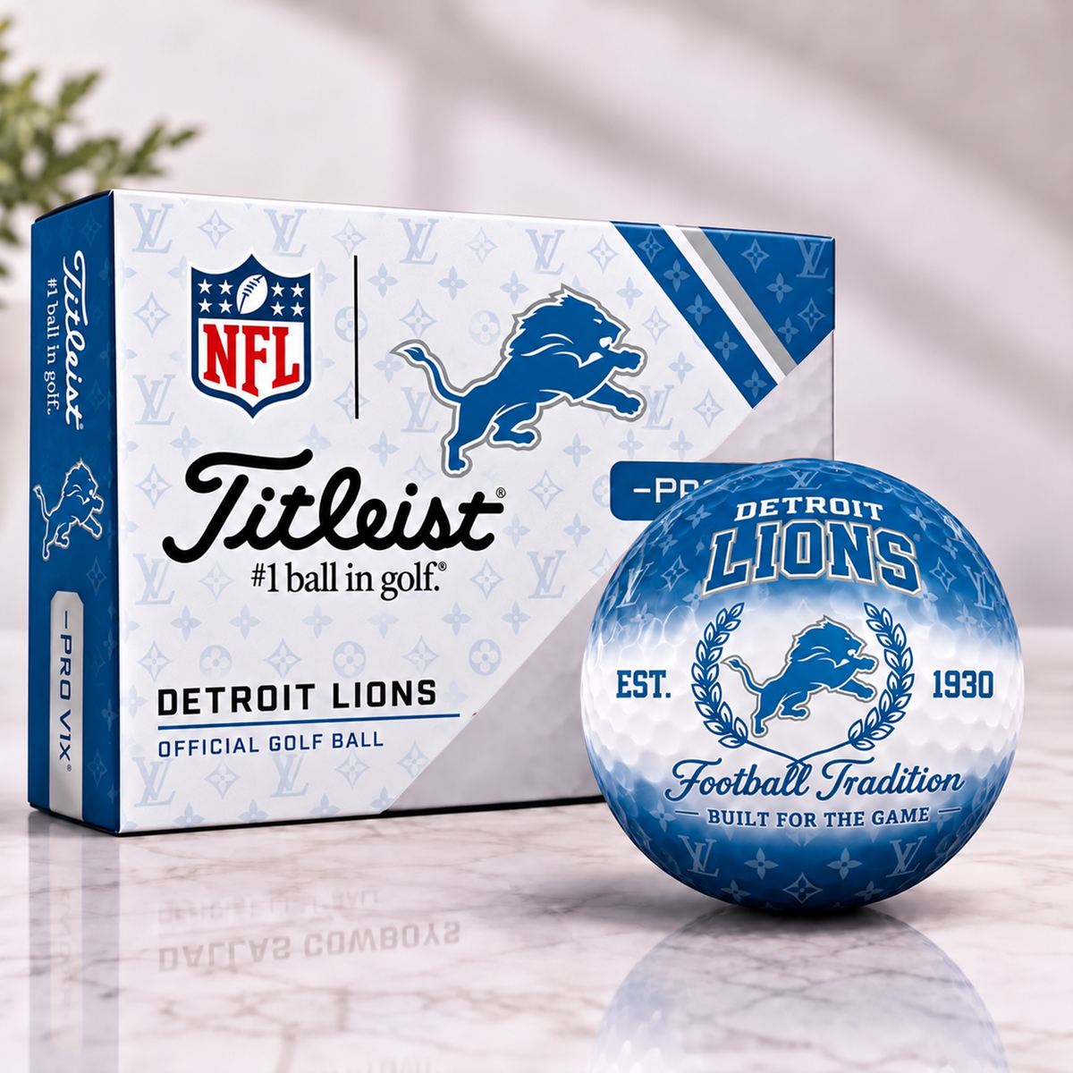 DL x NFL Custom LV x Titleist Pro V1 Golf Balls Set V2
