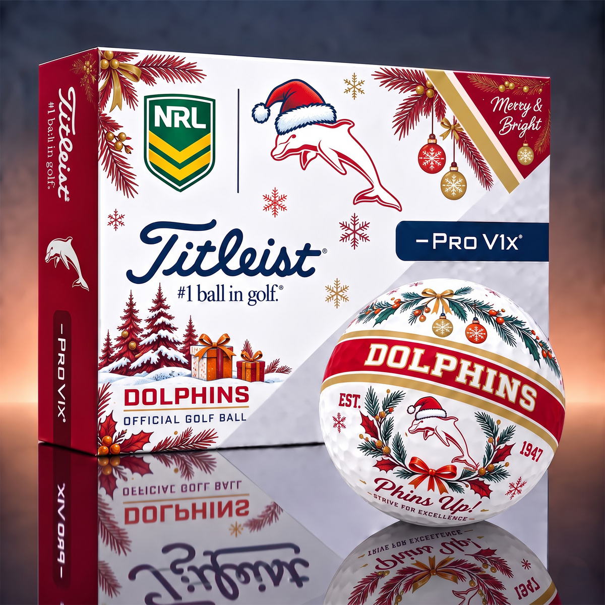 DOL x 1-OF-1 NRL TITLEIST CHRISTMAS  GOLF BALLS