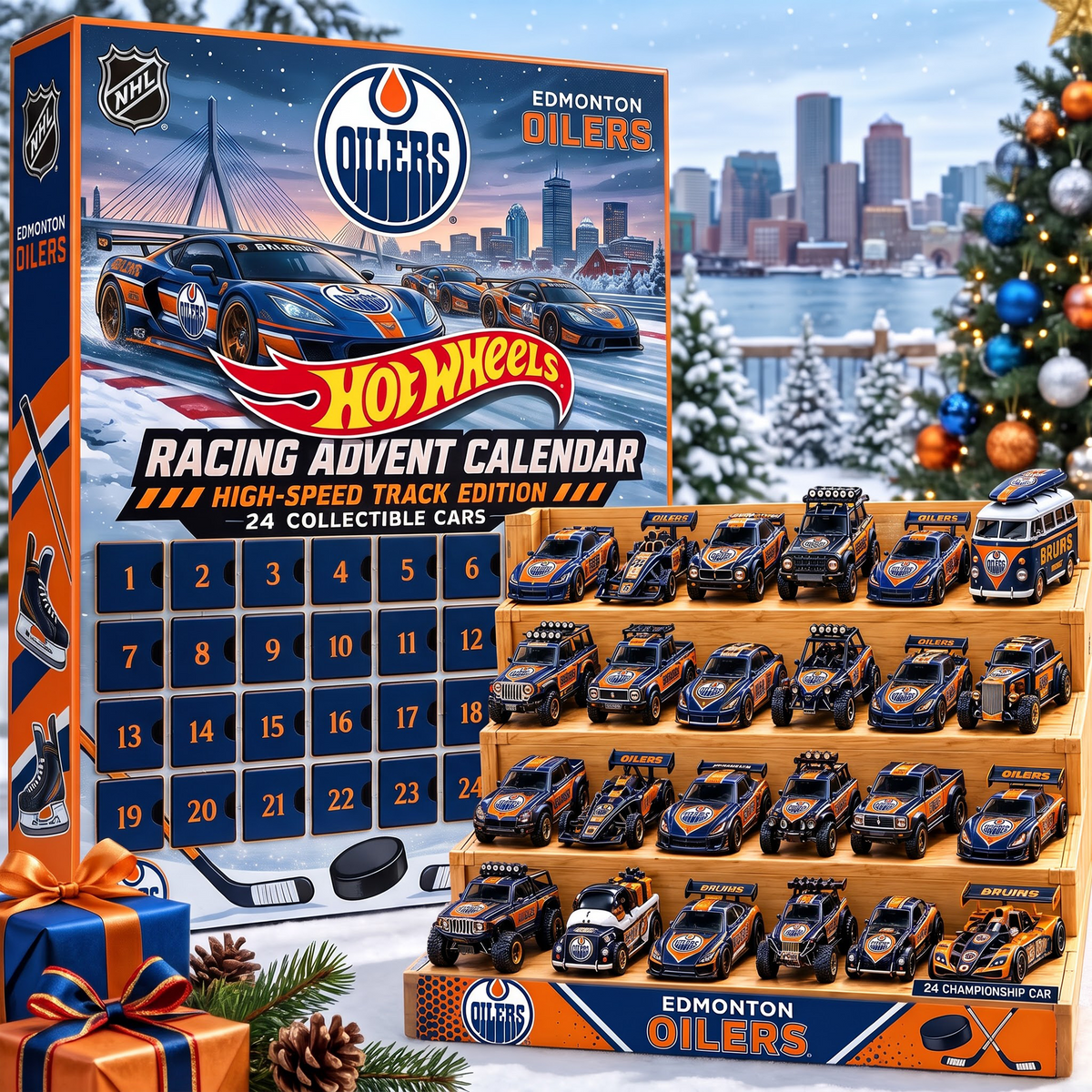 EDM X 1-of-1 Custom NHL Racing Advent Calendar 24 Cars Gift Set