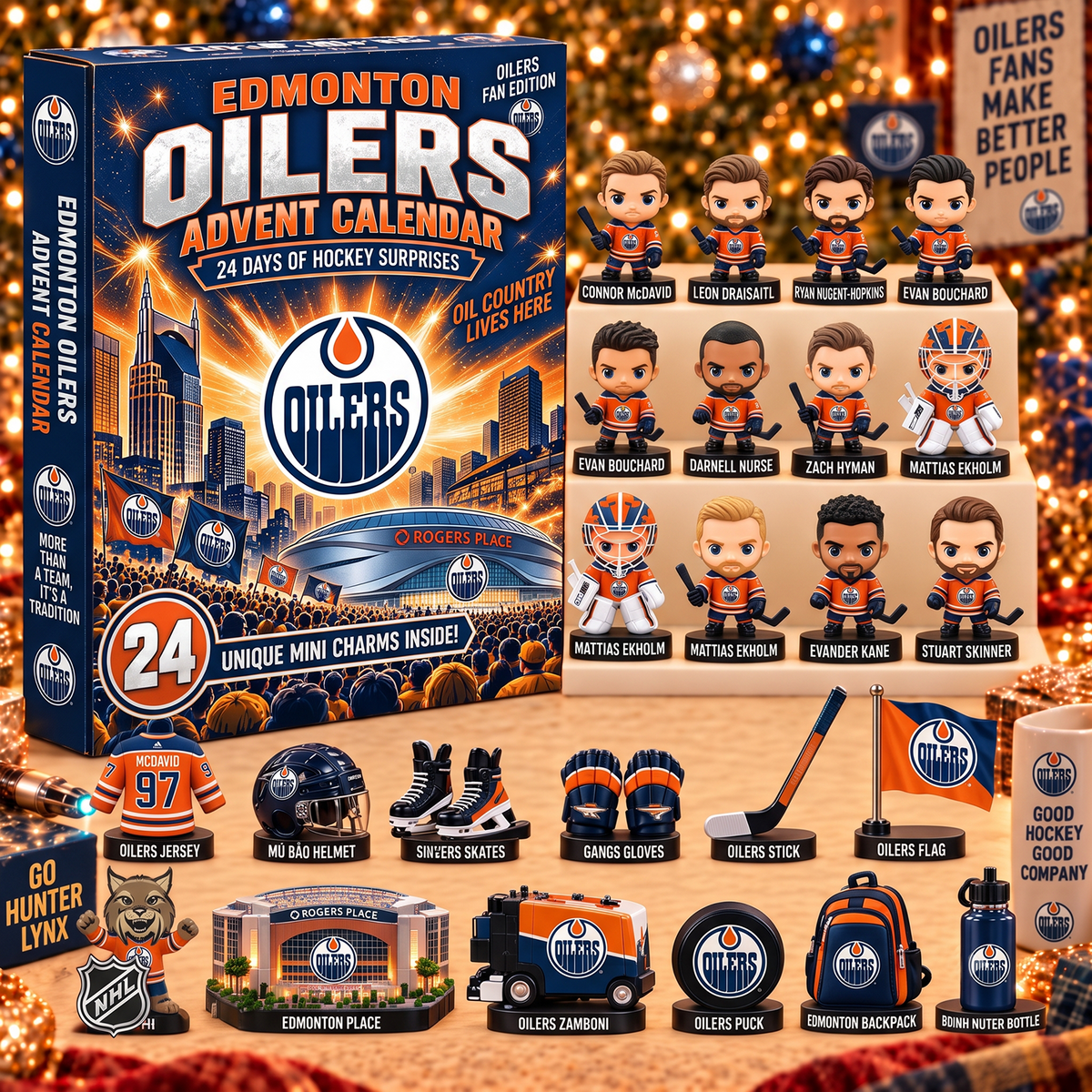 EDM x NHL Game Day Premium Personalized 24 Days Of Advent Calendar