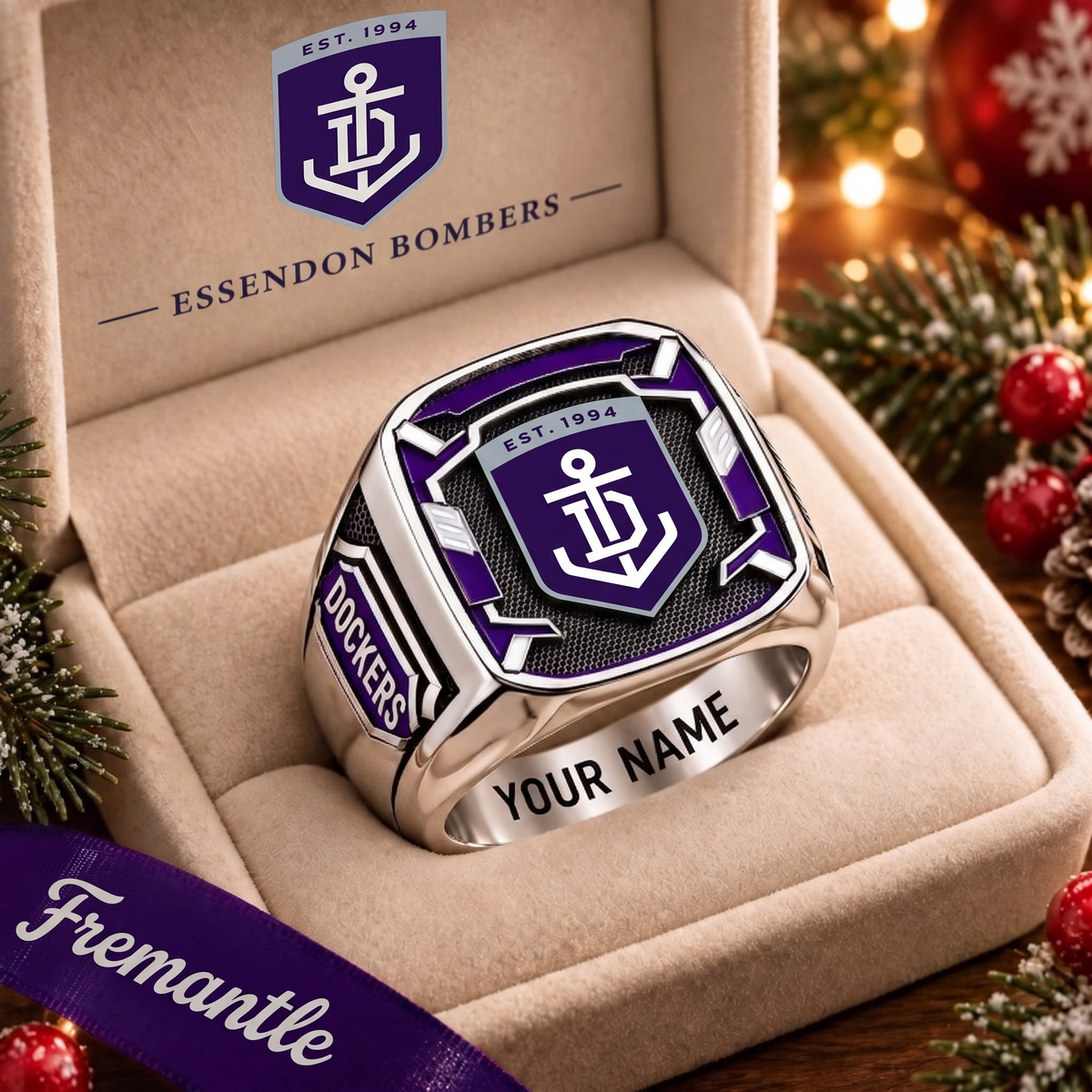 Exclusive AFL x FD Personalized Name Ring
