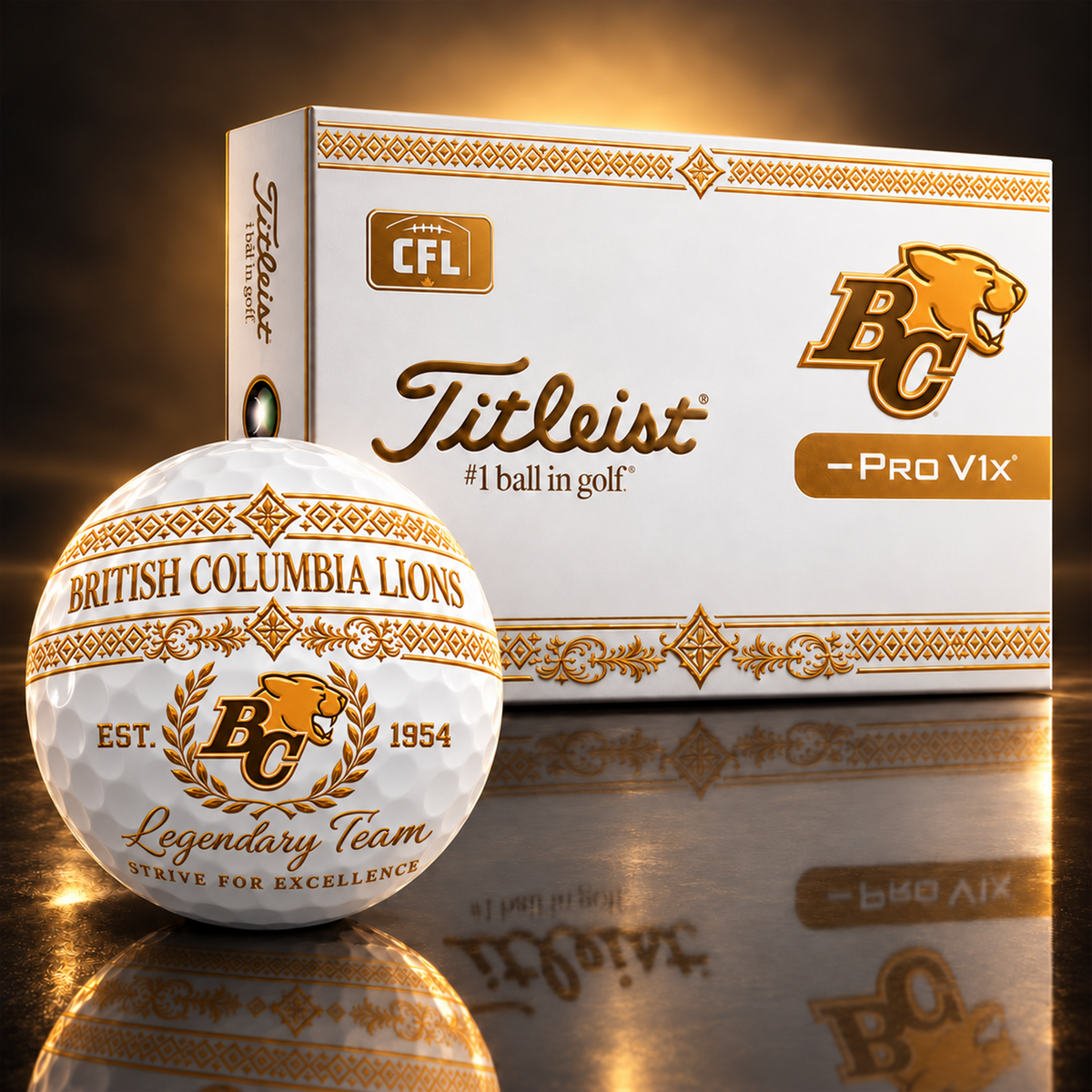 Exclusive CFL x BCL Legendary Team V8 Golf Ball