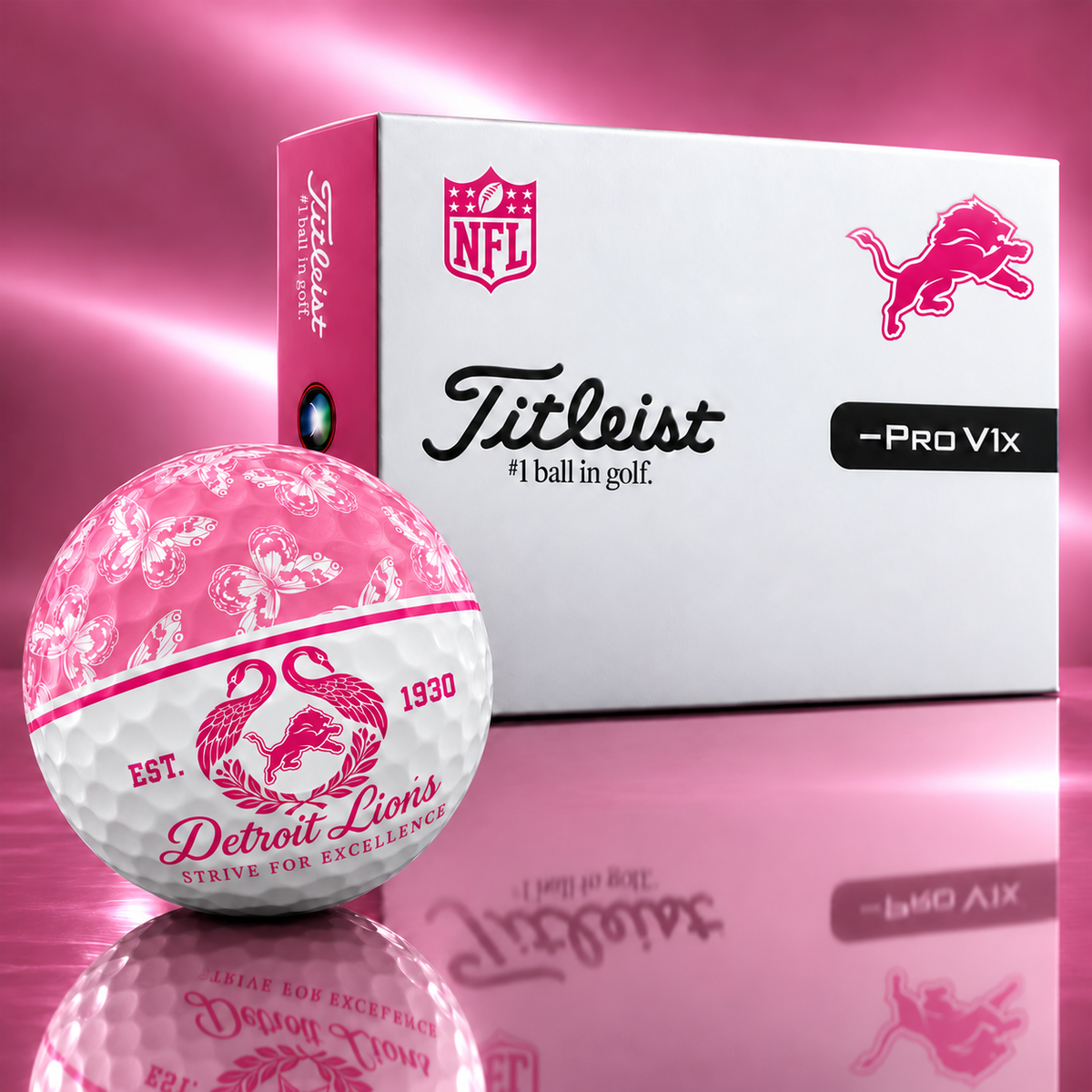 Exclusive Elegant NFL x DET Golf Ball