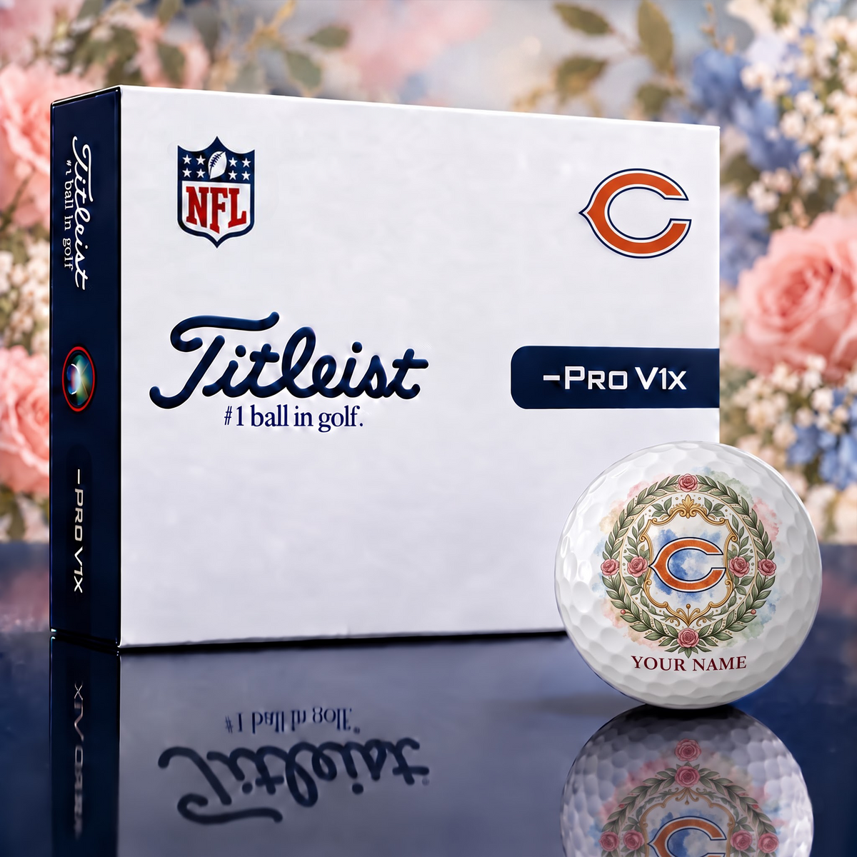 Exclusive Floral NFL x CHI Golf Ball