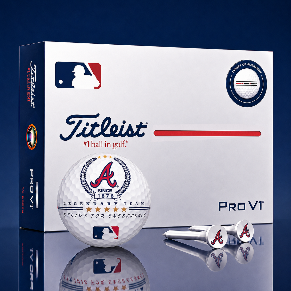 Exclusive MLB x ATL Legendary Team V2 Golf Ball