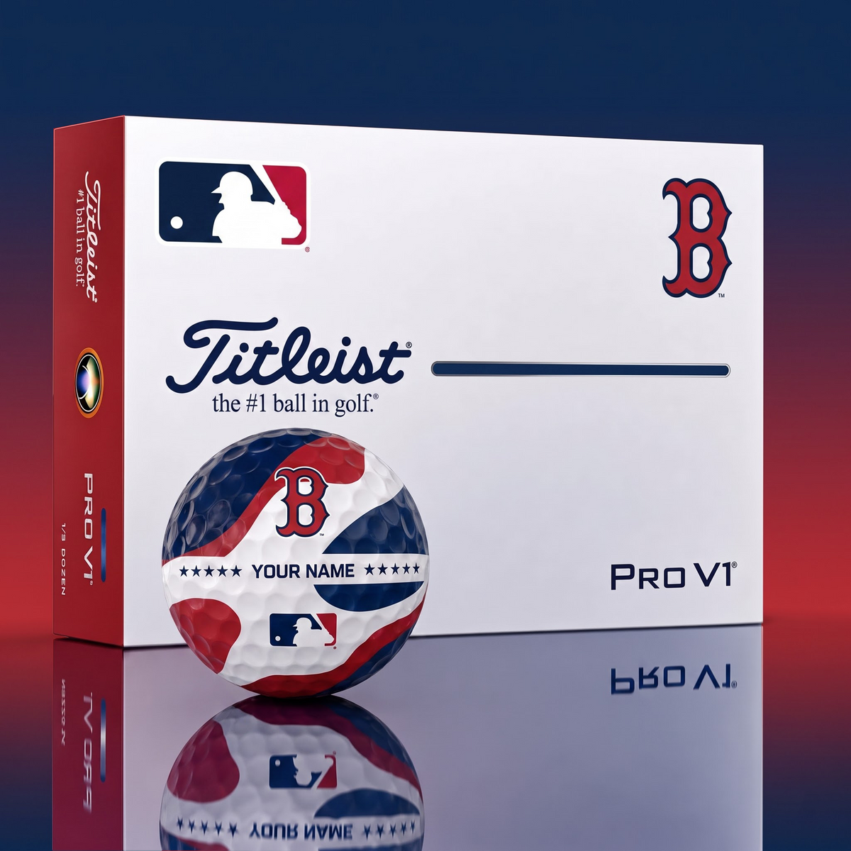 Exclusive MLB x BOS Personalized Name Golf Ball