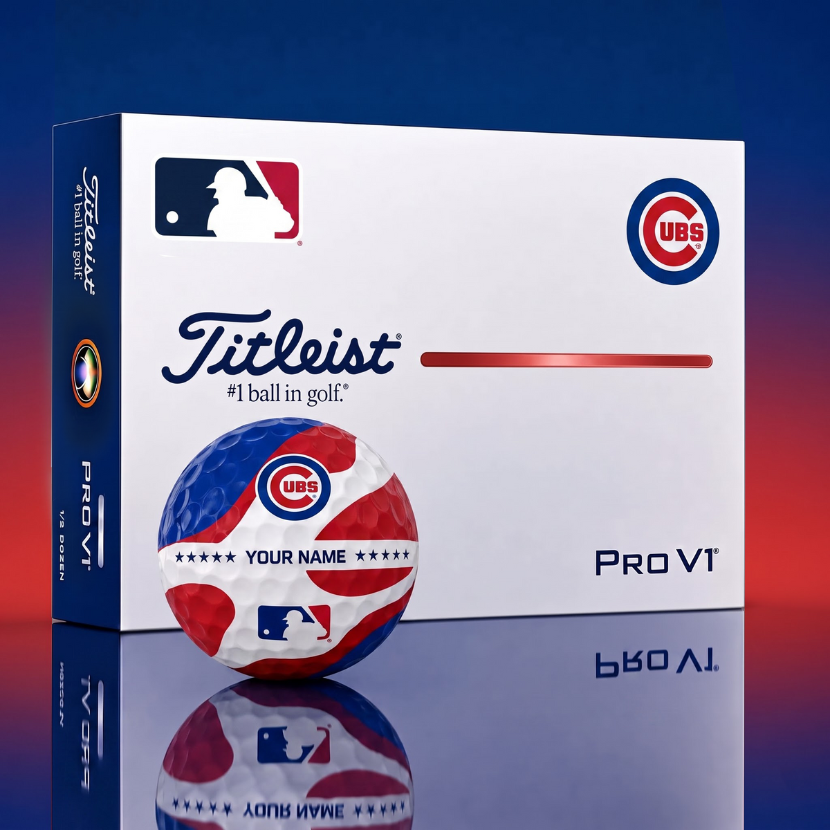 Exclusive MLB x CHI Personalized Name Golf Ball