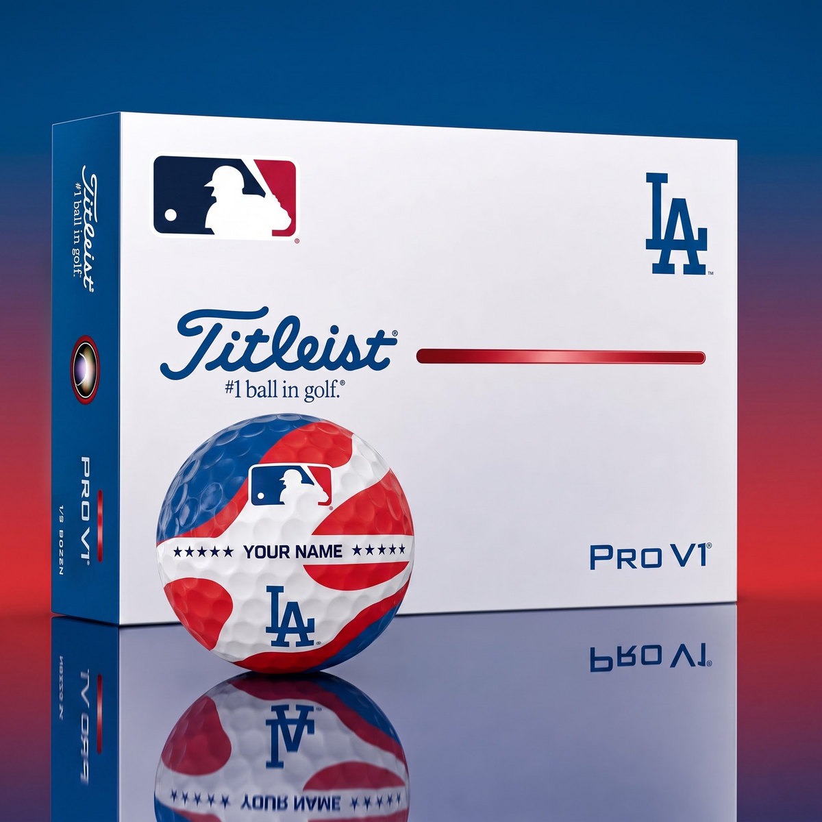 Exclusive MLB x LAD Personalized Name Golf Ball