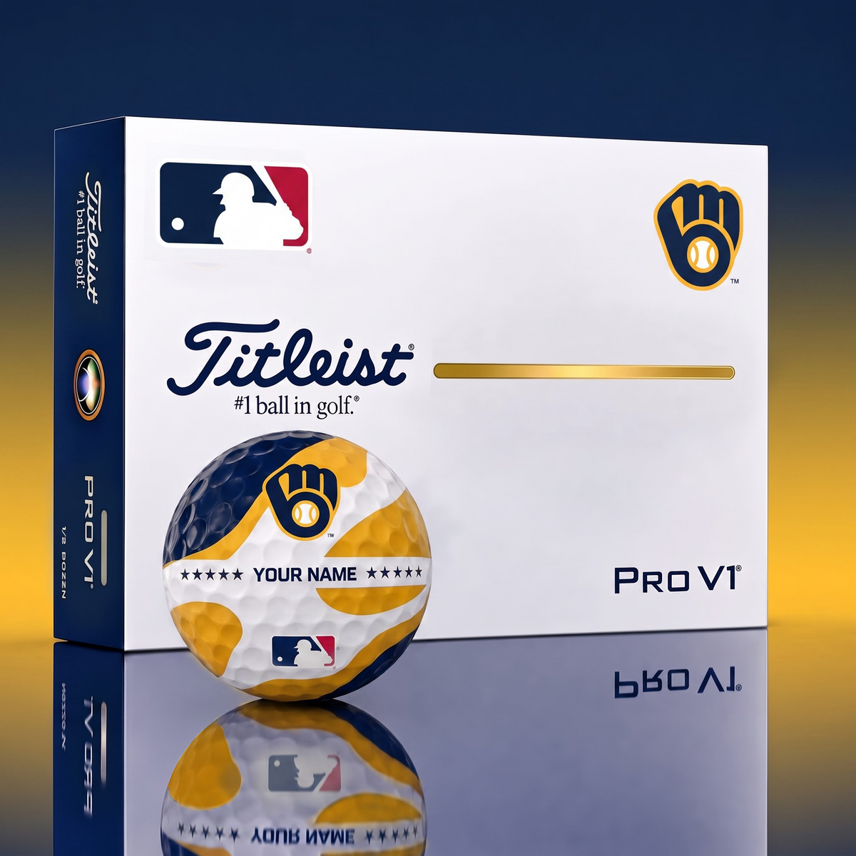 Exclusive MLB x MIL Personalized Name Golf Ball