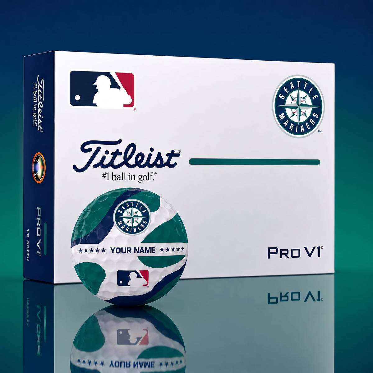 Exclusive MLB x SEA Personalized Name Golf Ball