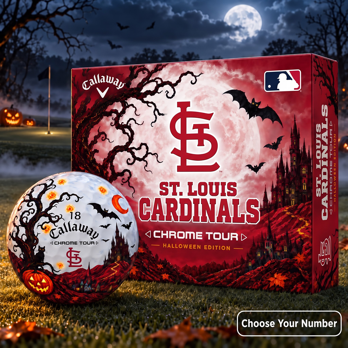 Exclusive MLB x STL Halloween Edition Personalized Golf Ball