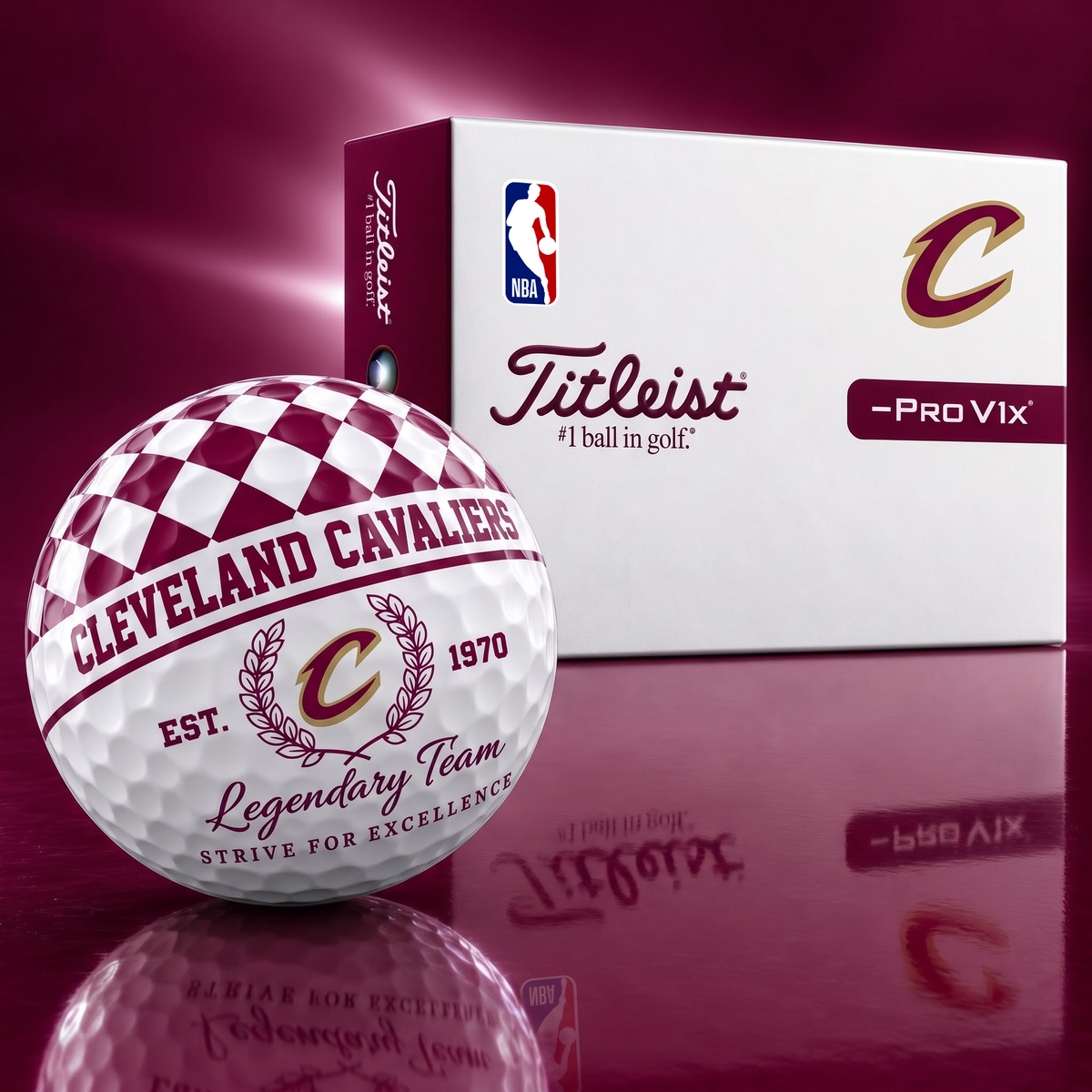 Exclusive NBA x CLE Legendary Team V6 Golf Ball