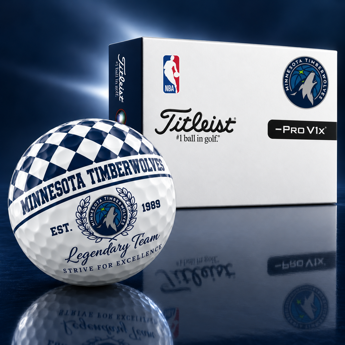 Exclusive NBA x MIN Legendary Team V6 Golf Ball