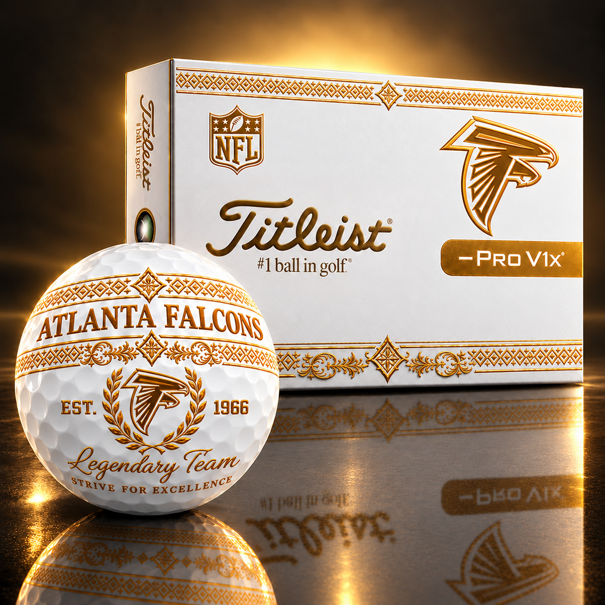 Exclusive NFL x ATL Legendary Team V8 Golf Ball