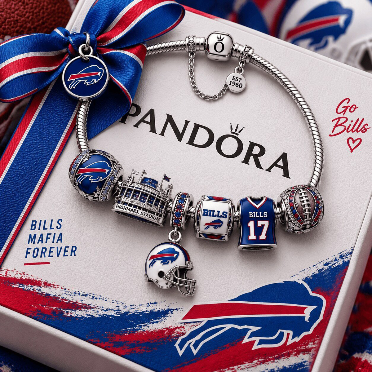 Exclusive NFL x BUF Charm Bracelet Set