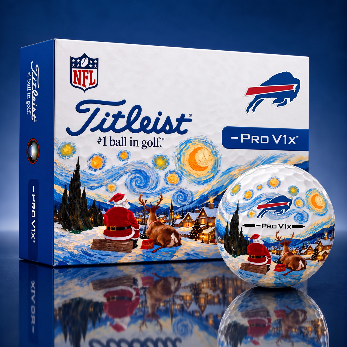 Exclusive NFL x BUF Christmas V3 Golf Ball