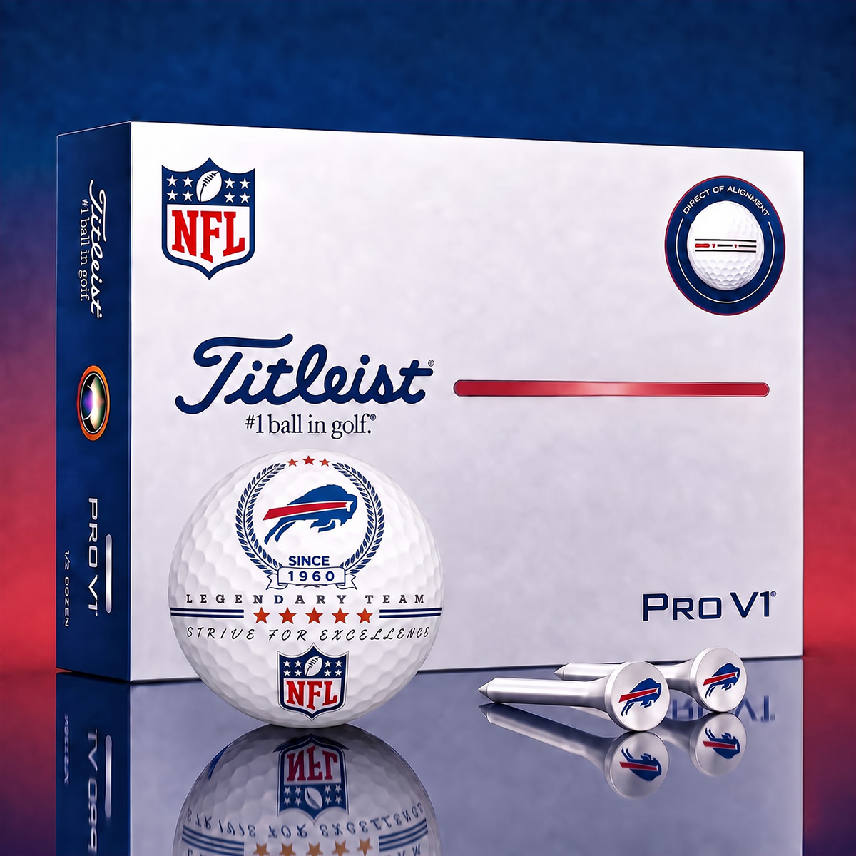 Exclusive NFL x BUF Legendary Team V2 Golf Ball